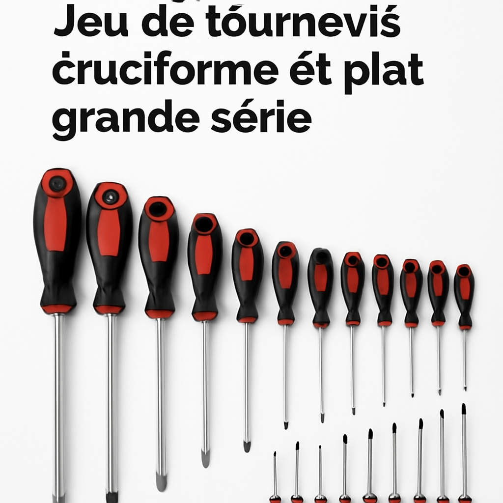 [ACC-012] Jeu de tournevis cruciforme et plat grande serie